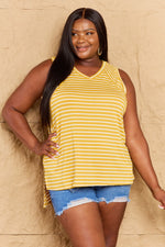 Load image into Gallery viewer, Doublju Talk To Me Full Size Striped Sleeveless V-Neck Top
