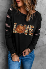 Load image into Gallery viewer, Sequin Leopard Long Sleeve Sweatshirt
