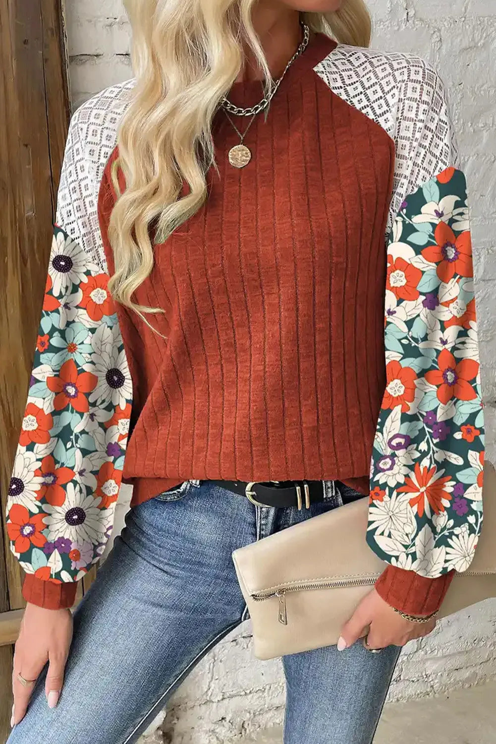 Floral Print Long Sleeve Top