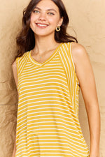 Load image into Gallery viewer, Doublju Talk To Me Full Size Striped Sleeveless V-Neck Top
