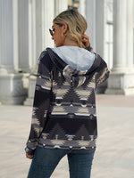 Load image into Gallery viewer, Aztec Zip Up Hooded Jacket
