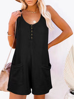 Load image into Gallery viewer, Full Size Pocketed Scoop Neck Sleeveless Romper
