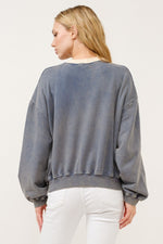 Load image into Gallery viewer, And The Why BEVERLY HILLS 92 CALIFORNIA Contrast Crop Sweatshirt
