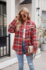 Load image into Gallery viewer, Plaid Button Up Long Sleeve Shirt
