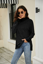 Load image into Gallery viewer, Heathered Slit High-Low Long Sleeve Top
