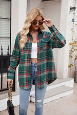 Load image into Gallery viewer, Plaid Button Up Long Sleeve Shirt
