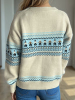 Load image into Gallery viewer, Contrast Round Neck Dropped Shoulder Sweater
