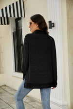 Load image into Gallery viewer, Heathered Slit High-Low Long Sleeve Top
