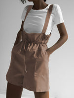 Load image into Gallery viewer, Drawstring Wide Strap Overalls with Pockets
