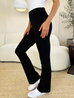 Load image into Gallery viewer, Zenana Full Size High Waist Wide Waistband Bootcut Active Pants
