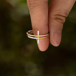 Load image into Gallery viewer, Cross Zircon 925 Sterling Silver Ring
