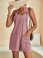 Load image into Gallery viewer, Full Size Scoop Neck Romper with Pockets
