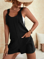 Load image into Gallery viewer, Full Size Scoop Neck Romper with Pockets
