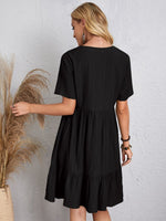 Load image into Gallery viewer, Full Size V-Neck Short Sleeve Dress
