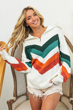 Load image into Gallery viewer, Chevron Pattern Sweater
