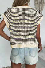 Load image into Gallery viewer, Striped Round Neck Sweater Vest
