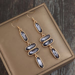 Load image into Gallery viewer, Alloy Colourful Stone Earrings
