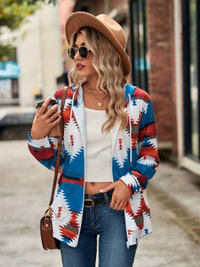 Aztec Zip Up Hooded Jacket