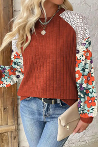 Floral Print Long Sleeve Top