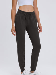 Double Take Tied Joggers with Pockets