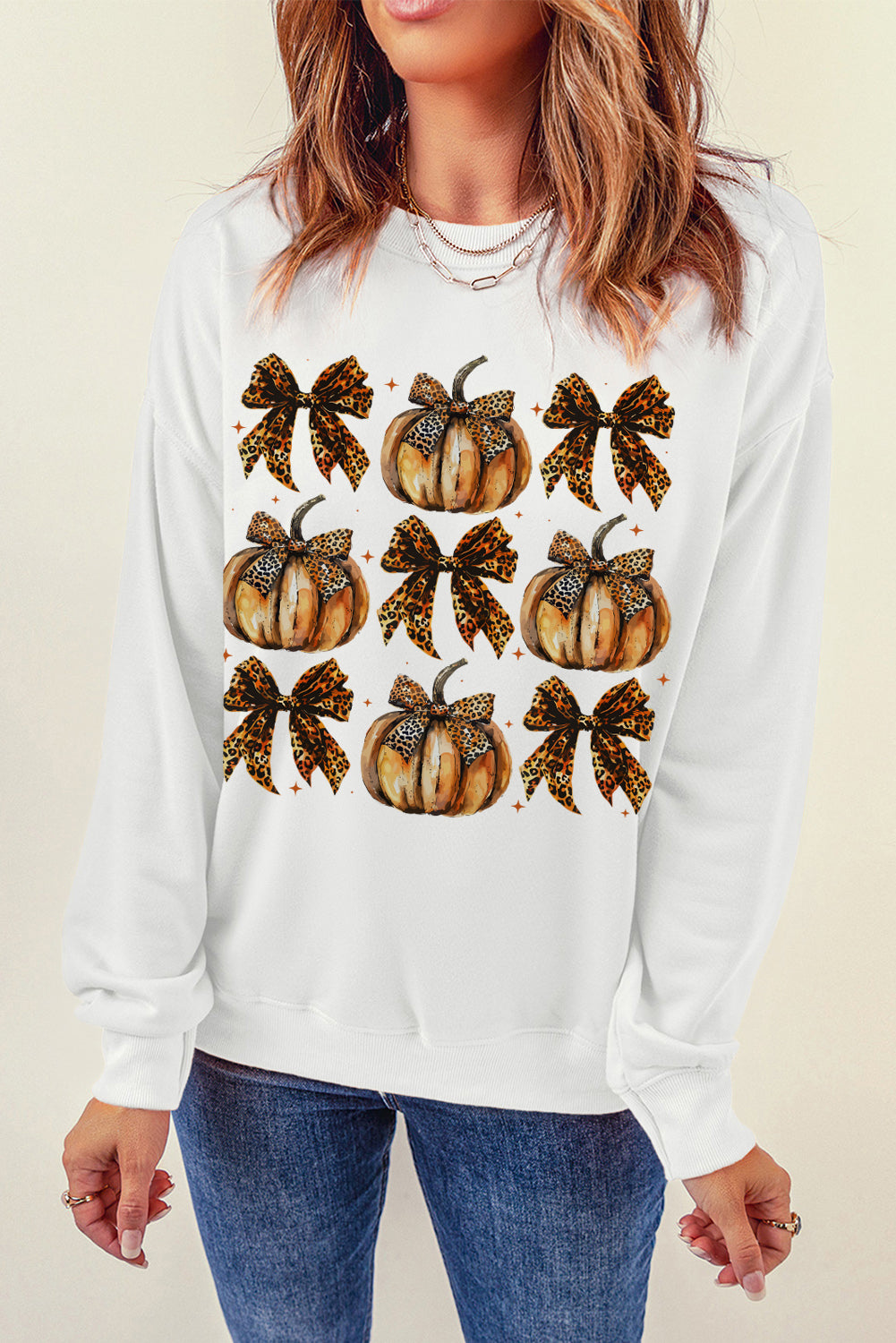 Pumpkin & Bow Sweatshirt