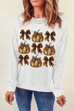 Load image into Gallery viewer, Pumpkin &amp; Bow Sweatshirt
