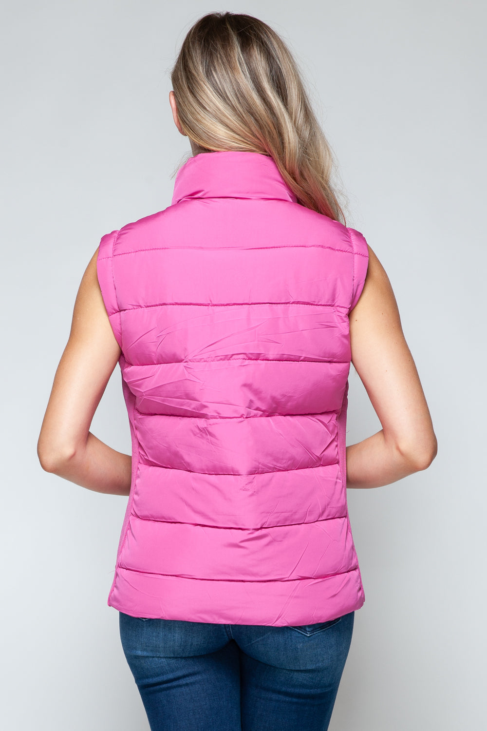 Zip Up Turtleneck Vest with Pockets