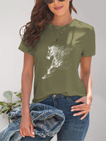 Load image into Gallery viewer, Horse Round Neck Short Sleeve T-Shirt
