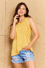 Load image into Gallery viewer, Doublju Talk To Me Full Size Striped Sleeveless V-Neck Top
