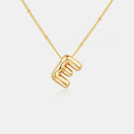 Load image into Gallery viewer, Gold-Plated Bubble Initial Necklace
