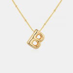 Load image into Gallery viewer, Gold-Plated Bubble Initial Necklace
