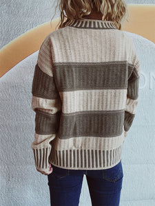 Contrast Striped Sweater