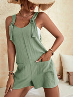 Load image into Gallery viewer, Full Size Scoop Neck Romper with Pockets
