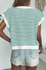 Load image into Gallery viewer, Striped Round Neck Sweater Vest
