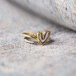 Load image into Gallery viewer, Heart Shape Irregular 925 Sterling Silver Ring
