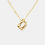 Load image into Gallery viewer, Gold-Plated Bubble Initial Necklace
