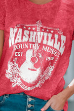 Load image into Gallery viewer, NASHVILLE COUNTRY MUSIC Graphic Tee
