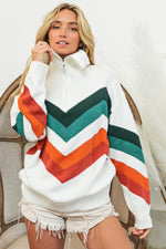 Load image into Gallery viewer, Chevron Pattern Sweater
