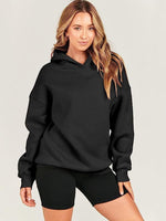 Load image into Gallery viewer, Dropped Shoulder Long Sleeve Hoodie
