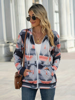 Load image into Gallery viewer, Aztec Zip Up Hooded Jacket
