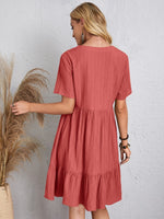 Load image into Gallery viewer, Full Size V-Neck Short Sleeve Dress
