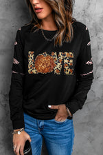 Load image into Gallery viewer, Sequin Leopard Long Sleeve Sweatshirt
