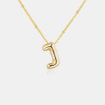 Load image into Gallery viewer, Gold-Plated Bubble Initial Necklace
