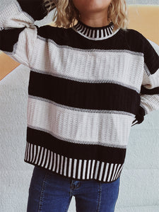 Contrast Striped Sweater