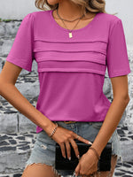 Load image into Gallery viewer, Ivy Lane Round Neck Short Sleeve Top
