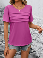 Load image into Gallery viewer, Ivy Lane Round Neck Short Sleeve Top
