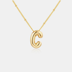 Gold-Plated Bubble Initial Necklace