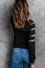 Load image into Gallery viewer, Sequin Leopard Long Sleeve Sweatshirt
