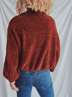 Load image into Gallery viewer, Round Neck Dropped Shoulder Long Sleeve Sweater
