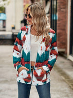 Load image into Gallery viewer, Aztec Zip Up Hooded Jacket
